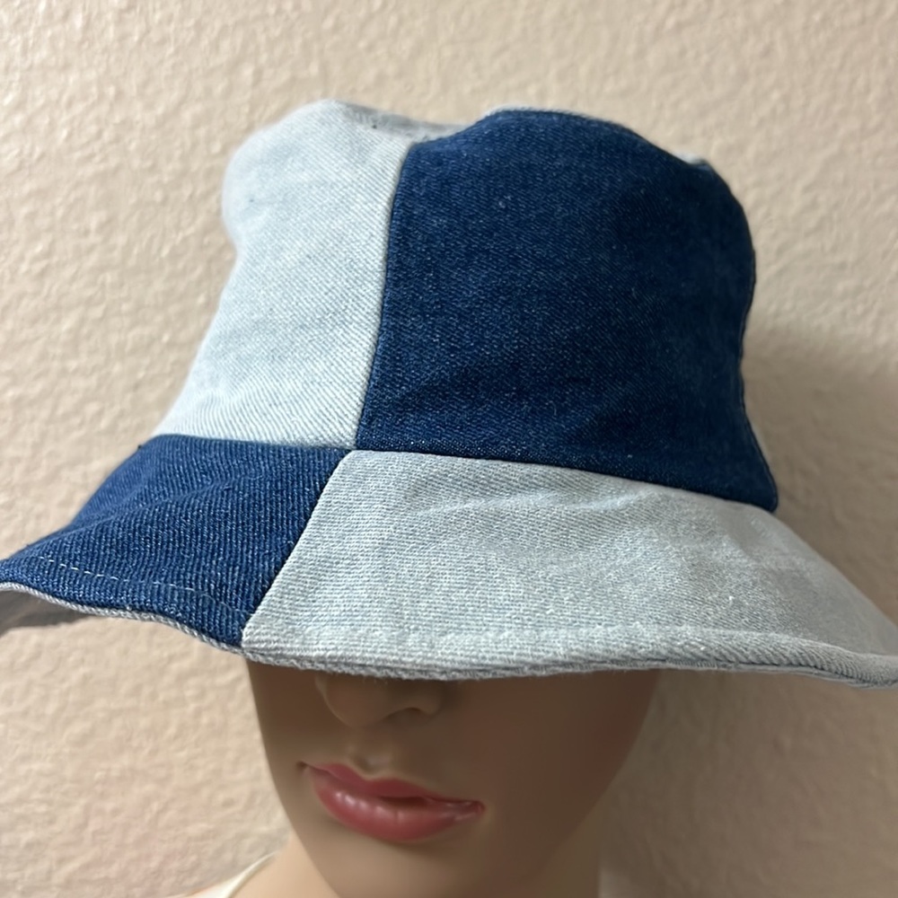 Bongo Patchwork Bucket Hat Jean Denim Vintage Uni… - image 5